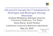 Advanced Concepts for Containment of Hydrogen and ...Weisberg, US Patent 6,708,502 B1, March 23, 2004. World Patent WO 2004/029503 A2, April 8 2004. World Patent WO 2004/029503 A2,