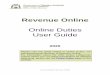 Online Duties User Guide · 2020. 2. 24. · Online Duties User Guide 2020 Please note this guide relates to Online Duties, our self-assessments function of Revenue Online. For information