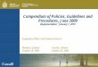 Compendium of Policies, Guidelines and Procedures, June and Events... · PDF file October 28, 2009 October 29, 2009. Compendium of Policies, Guidelines and Procedures, June 2009 Implementation: