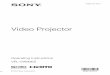 Video Projector · 2011. 4. 21. · Control for HDMI is an HDMI standard mutual control function which uses the HDMI CEC (Consumer Electronics Control) specification. This projector