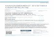 MANAGEMENT SYSTEM CERTIFICATE · 2020. 9. 4. · MANAGEMENT SYSTEM CERTIFICATE Certificate No. 239650-2017-AQ-IBE-ACCREDIA First Issue Date 2015-05-08 Certificate Issue Date 2018-05-08