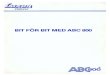 BIT FOR BIT MED ABC 800¶r-bit... · 2017. 9. 25. · RESUME SINGLE WHILE uttryck WEND ABC800 Skriver ut tal och strängar enligt ett format som bestäms av användaren. Ex. PRINT