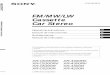 FM MW LW Cassette Car Stereo - sony.se€¦ · 2000 Sony Corporation FM/MW/LW Cassette Car Stereo 3-044-359-12 (1) Operating Instructions Manual de instrucciones Bruksanvisning Manual