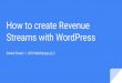 Streams with WordPress How to create Revenue€¦ · Client White Label More Fresh Dashboard Updates plugins All In one Pack Custom Field Easy Digital Google Em bedder Wordpress Importer