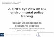 A bird’s-eye view on EC environmental policy framing · •Institutionalo-conservationist perspective based on european database to manage the environnement’s components and health
