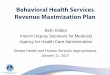 Behavioral Health Services Revenue Maximization Plan...2017/01/11  · Revenue Maximization Plan Beth Kidder Interim Deputy Secretary for Medicaid Agency for Health Care Administration