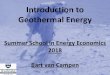 Introduction to Geothermal Energy...2. Introduction to Geothermal Energy: 1. Basics. 2. Resources and locations. 3. End-uses. 4. Electricity generation technologies. 5. Regulation