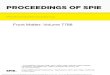 PROCEEDINGS OF SPIE PROCEEDINGS OF SPIE Volume 7788 Proceedings of SPIE, 0277-786X, v. 7788 SPIE is