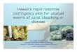 Hawaii’s rapid response contingency plan for unusual events ......Hawaii’s rapid response contingency plan for unusual events of coral bleaching or disease Dr. Greta Smith Aeby