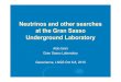 Neutrinos and other searches at the Gran Sasso Underground ...geoscience.lngs.infn.it/Program/Pdf_presentations/Ianni.pdfOutline The Gran Sasso Laboratory: Ø location, characteristics,