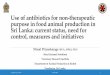 Use of antibiotics for non-therapeutic purpose in food ...cdn.cseindia.org/userfiles/Sri Lanka_NPriyankarage.pdf · Livestock & Poultry Industry of Sri Lanka Livestock rearing is