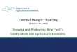 Formal Budget Hearing...2015-16 Appropriations State Operations General Fund $ 33.8 m Federal Funds $ 29.6 m Enterprise $ 21.3 m Market Orders $ 17.0 m Other $ 18.5 m Aid to Localities