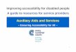 Auxiliary Aids and Services · 2017. 4. 19. · Service Notes Example supplier contact details Basic assessment of website accessibility without accreditation or bespoke service Website