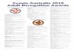 Scouts Australia 2019 Adult Recognition Awards · 2019. 12. 19. · William Walster, SL, 1st Sailors Bay Scout Troop Daniel Wattie, Trainee Leader - Scout, 1st Junee Scout Troop 