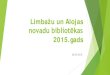 Limbažu un AlojasAlojas pilsētas bibliotēka veido dokumentu «Alojas un Ungurpils notikumu hronoloģija sākot no 1211.gada». To plānots publicēt LGB mājas lapā. Alojas bibliotēka