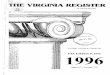 7 ·· /;,. c.2.. VIRGINIA REGISTERregister.dls.virginia.gov/vol13/iss06/v13i06.pdf · 2015. 11. 23. · September 1, 1997 September 15, 1997 October 1997 Virginia Register of Regulations