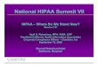 National HIPAA Summit VIISession 2.01 April D. Robertson, MPA, RHIA, CHP President California Health Information Association Corporate Compliance Officer – ChartOne, Inc September