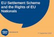 EU Settlement Scheme and the Rights of EU Nationals · 2020. 9. 17. · signpost them to EU Project should they need support. Becoming a British citizen ? ... –Life in the UK &