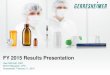 FY 2015 Results Presentation - GerresheimerFY 2015 Results Presentation Uwe Röhrhoff, CEO Rainer Beaujean, CFO Duesseldorf, February 11, 2016 . 1. This presentation may contain certain