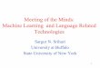 Meeting of the Minds: Machine Learning and Language ...srihari/talks/ISCRT-Bangalore-2006.pdfMeeting of the MINDS • Machine Learning (ML) • Information Retrieval (IR) • Natural