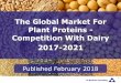 Report Information - The Global Market For Plant Proteins ... · The Global Market For Plant Proteins - Competition With Dairy 2017-2021 Published February 2018. 3A Business Consulting