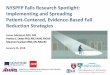 NYSPFP Falls Research Spotlight: Implementing and Spreading … · 2018. 4. 4. · Northeastern University ‒Qualitative feedback from Patient and Family Advisory Council (PFAC)