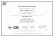 Certificado de Registro Sur Química S.A.El anexo sólo es válido junto con el certificado arriba mencionado emitido por NSF-ISR. Página 2 de 2 PARA EL NÚMERO DEL REGISTRO DEL CERTIFICADO