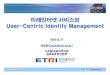 미래인터넷 서비스와 User-Centric Identity Management · 웹2.0 기반의신규서비스창출을위해서는프라이버시보호가필수적임[ZDNet, ‘06.12] 디지털ID보안연구팀