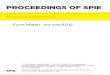 PROCEEDINGS OF SPIE ... PROCEEDINGS OF SPIE Volume 8200 Proceedings of SPIE, 0277-786X, v. 8200 SPIE is an international society advancing an interdisciplinary approach to the science