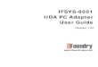 IFSYS-8001 IrDA PC Adapter User Guide · 2019. 9. 1. · IFSYS-8001 IrDA PC Adapter User Guide  Revision 1.04
