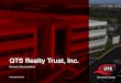 QTS Realty Trust, Inc. ... QTS Realty Trust, Inc. 10 QTS - Alinda Joint Venture Overview Joint Venture