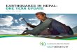 EARTHQUAKES IN NEPAL: ONE YEAR UPDATE€¦ · EARTHQUAKES IN NEPAL: ... INDIA (Bihar) CHINA (Tibet) 7.8 magnitude April 25 7.3 magnitude May 12 NEPAL Districts LWR Worked In VDCs