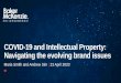 COVID-19 and Intellectual Property: Navigating the ......Marketing Opportunities Building brand reputation by doing the right thing Consumer expectations To do everything possible