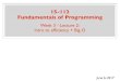 15-112 Fundamentals of Programming · Fundamentals of Programming Week 3 - Lecture 2: Intro to efﬁciency + Big O. Principles of good programming Correctness Maintainability Efﬁciency
