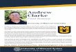 Andrew Clarke, Presidential Engagement Fellow | UM System · PDF file technologies to improve the quality and safety of further processed meat products for consumers. His experience