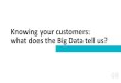 Knowing your customers: what does the Big Data tell us?...Knowing your customers: what does the Big Data tell us? Strategy • Business • Technology • Performance Nicolas BAUDY