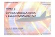 TEMA 2 ÓPTICA ONDULATORIA y ELECTROMAGNÉTICAlaplace.us.es/campos/optica/tema2/opt-tema2.pdf1 © E.G.G. DFA III-ESI 2007/08 2º Ing. Telecom. CAMPOS ELECTROMAGNÉTICOS – ÓPTICA