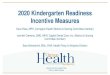 2020 Kindergarten Readiness Incentive Measures ... ¢â‚¬¢ Kindergarten readiness is complex and the domains