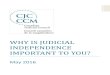 WHY IS JUDICIAL INDEPENDENCE IMPORTANT TO YOU? is Judicial... · 2016. 5. 5. · 2 | P a g e Why is Judicial Independence Important to You? What does “judicial independence” mean?