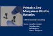 Printable Zinc- Manganese Dioxide Batteries€¦ · Printable Zinc-Manganese Dioxide Batteries C2M Enterprise Consulting Team: Brooks Kincaid, Ben Poynter, Kyle Braam, Hiroki Taniguchi