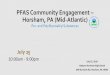 PFAS Community Engagement Horsham, PA (Mid-Atlantic)...• Where DoD is not the drinking water supplier, installations are encouraged to ask if their drinking water suppliers have