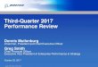 Third-Quarter 2017 Performance Review · benefits of mergers, acquisitions, joint ventures/strategic alliances or divestitures; (17) the adequacy of our insurance cov erage to cover