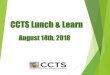 CCTS Lunch & Learn - UAB · CCTS Lunch and Learn Research Administration Update Jonathan E. Miller, MPPA, CIP Assistant VP for Research Administration Operations and Systems August