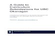 A Guide to Curriculum Submissions for UBC Okanagan · A Guide to Curriculum Submissions for UBC Okanagan – Table of Contents A Guide to Curriculum Submissions for UBC Okanagan –