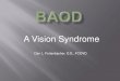 A Vision SyndromeThe prevalence of visual efficiency (binocular, accommodative, motility)problems are thought to be in the 15-20% range. 67-69 Accommodative dysfunctions have been