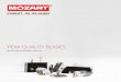 PEAK QUALITY BLADES Catalogo Mozart.pdf · Our products are in use wherever eicient cutting applications are required. Trapezoid and hooked blades for professional looring experts,