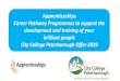 Apprenticeships · 2019. 12. 3. · •£5.2m funding from the Department of Work and Pensions and an additional £2m from other funding for 2100 learners over 3 years •Test a new