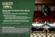 Barley Hall Christmas Party Menus · 2 St Nicholas Christmas Feast By Croft Kitchen A Flamed Whole Plum Pudding with Brandy Sauce Little Chocolate Pots with Spiced Gingerbread Medieval