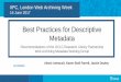 IIPC, London Web Archiving Week · 2017. 10. 2. · 1 IIPC, London Web Archiving Week 16 June 2017 Best Practices for Descriptive Metadata Recommendations of the OCLC Research Library