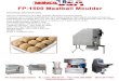AUTOMATIC MEATBALL MOULDING MACHINE · 2019. 12. 4. · FP-1500 Meatball Moulder TECHNICAL SPECIFICA TIONS Can be connected to any filler (outside diameter of output 30mm). Produces